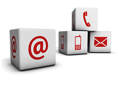 Web Contact Us Icons Cubes